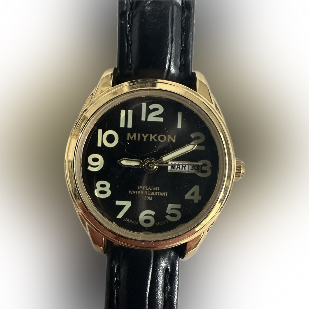 Miykon Women's Gold Toned and black Watch